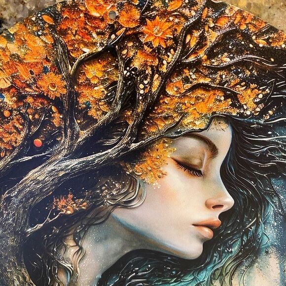 8x8 Round Faux Resin Painting - Picture 6 of 6